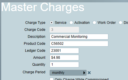 Product and Ledger Code