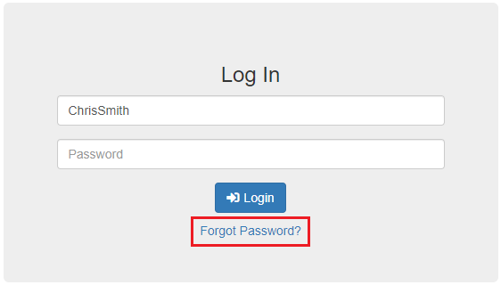 Web Login Forgot Password