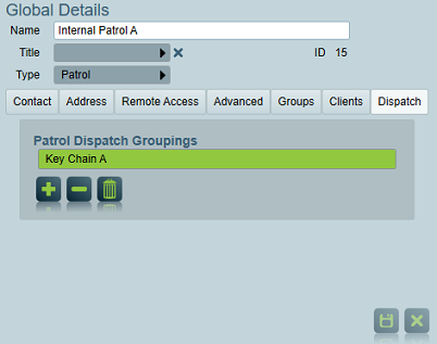 Internal Patrol Company - Dispatch Groupings