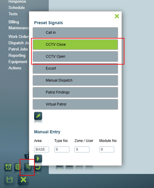 CCTV arm disarm response plan