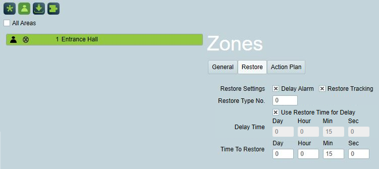 Zone Restore Settings