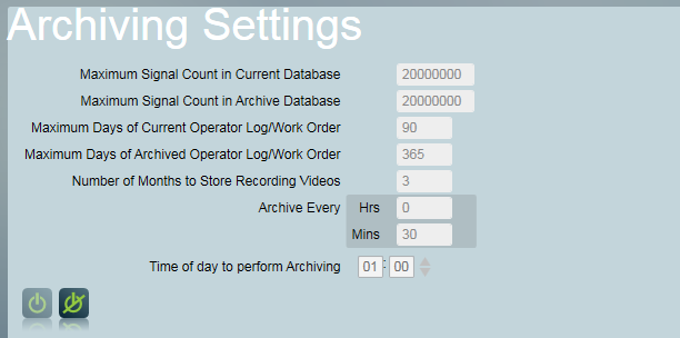 Archiving Settings