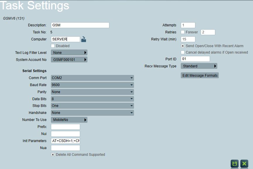 GSMTaskSettings