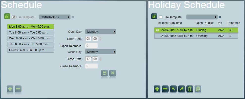 Example of a panel area with a combination of linked and unlinked fields.