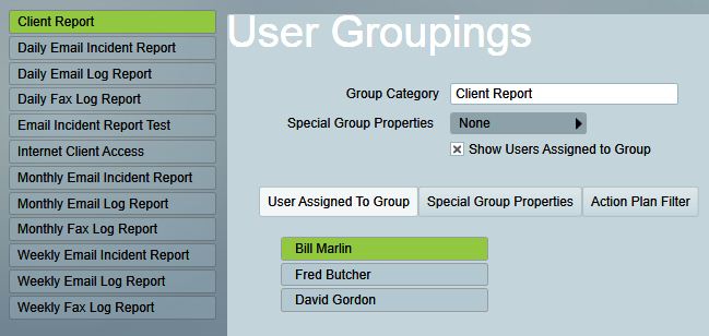 User Groupings