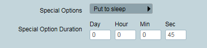 Put To Sleep Special Option