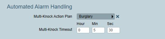 Multi-knock Action Plan Settings