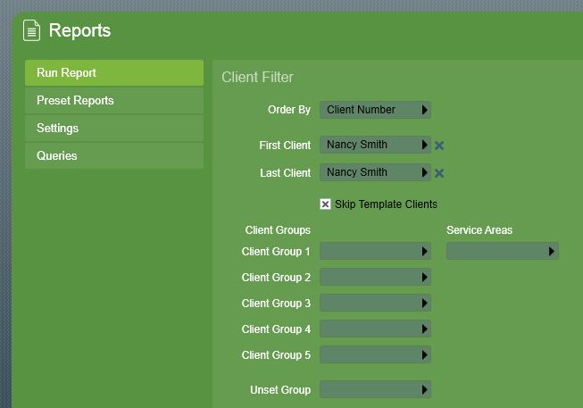 Client Range Filter