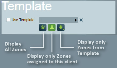 Template display buttons