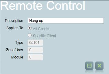 Remote Control settings