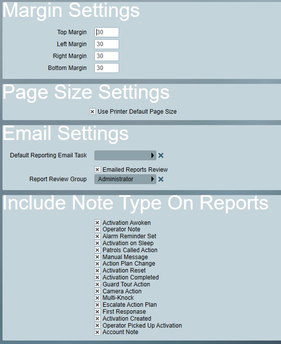 Printer Settings