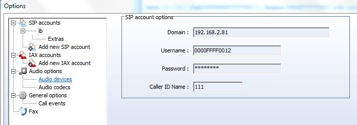 SIP Account Setup