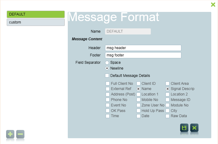 Message Formats