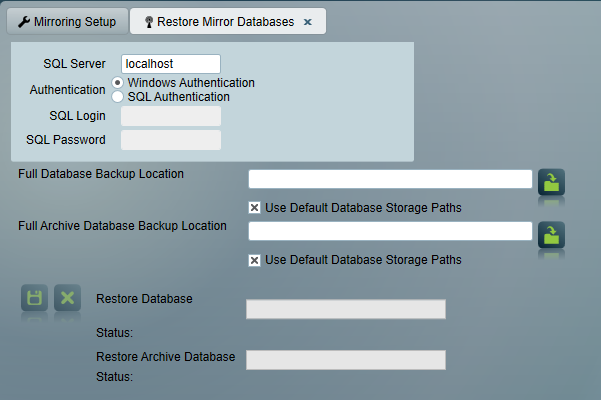 RestoreMirrorDatabase