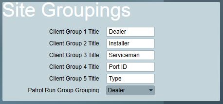 Site Group settings
