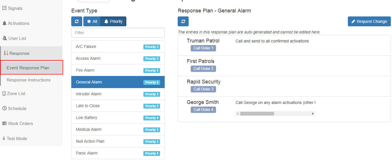 ICA Response Plan Window