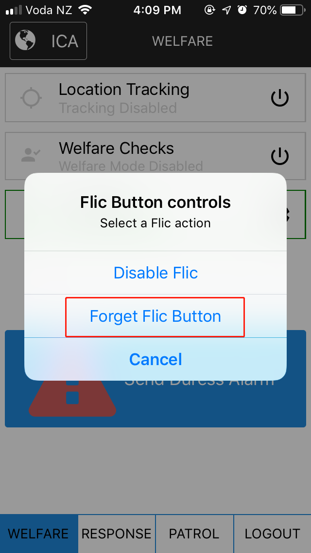 Forget Flic Button