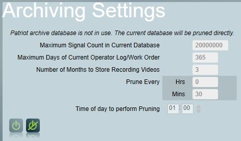 Archiving Settings