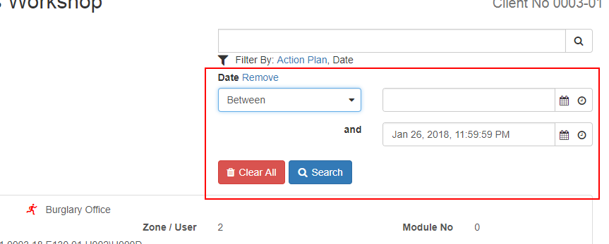 ICA Signal Window Filter Dates