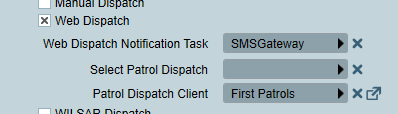 Patrol user setup for web dispatch